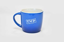 Kubek niebieski z logo TVP